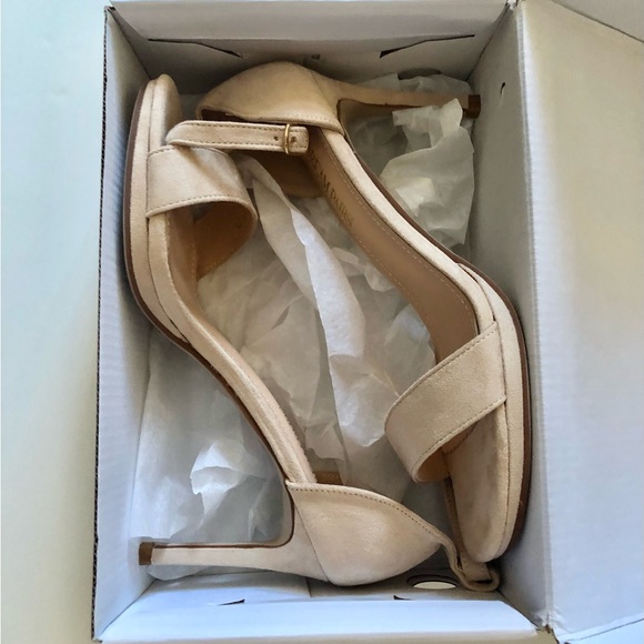 Dream Pairs Stecy-3 High Heel Open Toe Sandal, Nude Suede, Size 8 - Picture 5 of 7